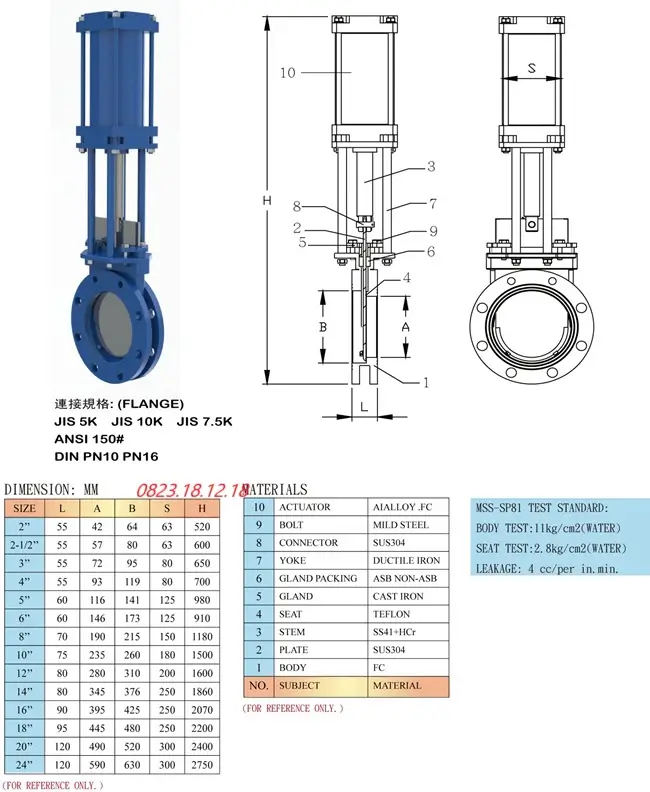 Catalogue van dao điều khiển khí nén cho xi măng