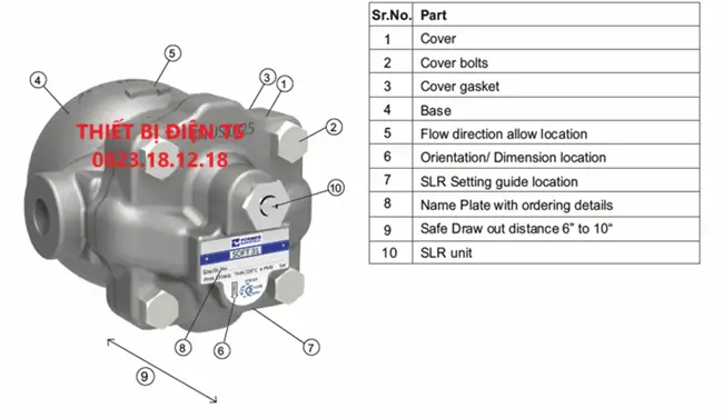 Bẫy Hơi Phao Inox | Độ Bền Cao – Phù Hợp Nhiều Hệ Thống Hơi 6 Cấu tạo của bẫy hơi phao inox