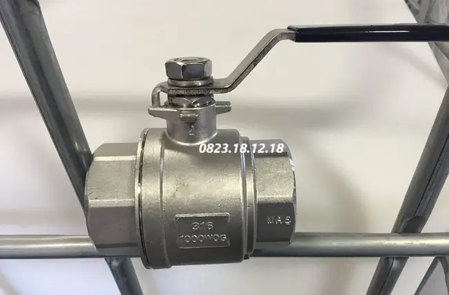 Van bi inox 316 10 Van bi 2 ngã inox 316