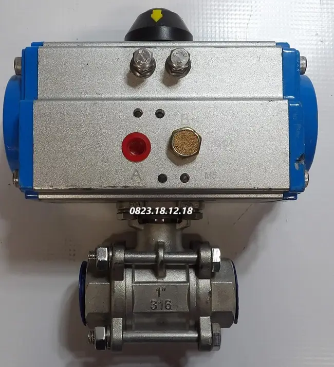Van bi inox 316 13 Van bi điều khiển khí nén inox 316