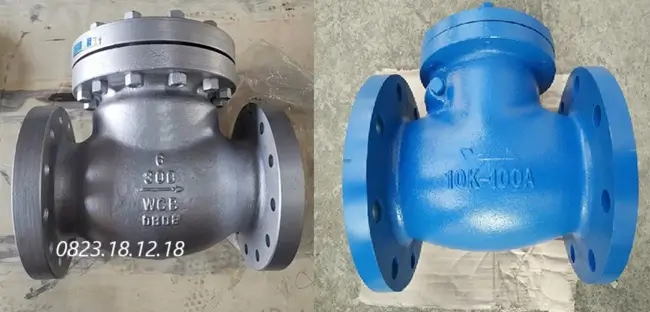 Van một chiều inox - gang lá lật