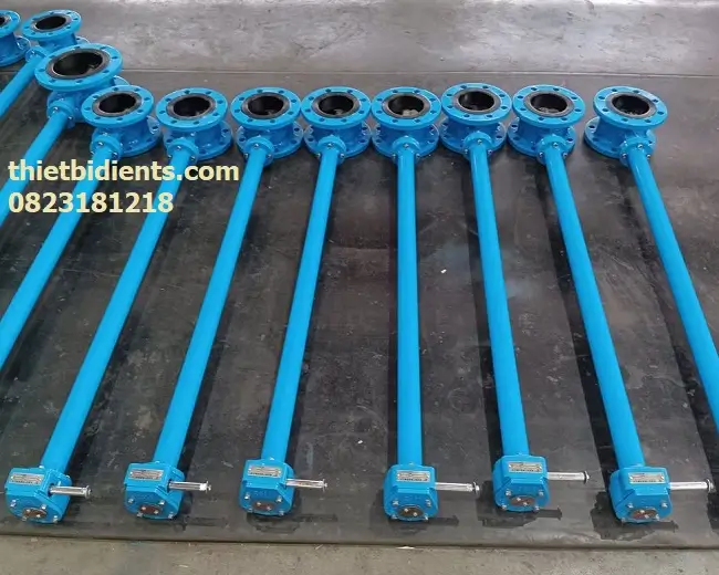 Van Bướm Trục Dài 8 Van bướm cho hệ thống hố Ga