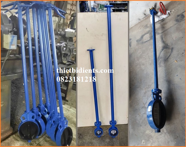 Van Bướm Trục Dài 6 Van bướm trục dài tay gạt, tay quay