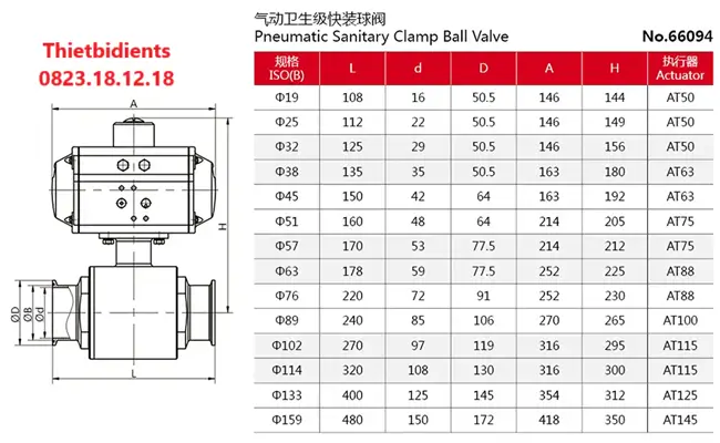 Catalogue van bi vi sinh điều khiển khí nén