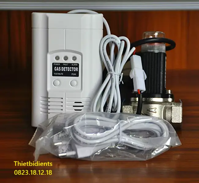 Bộ dò gas tích hợp còi báo động & van ngắt điện từ