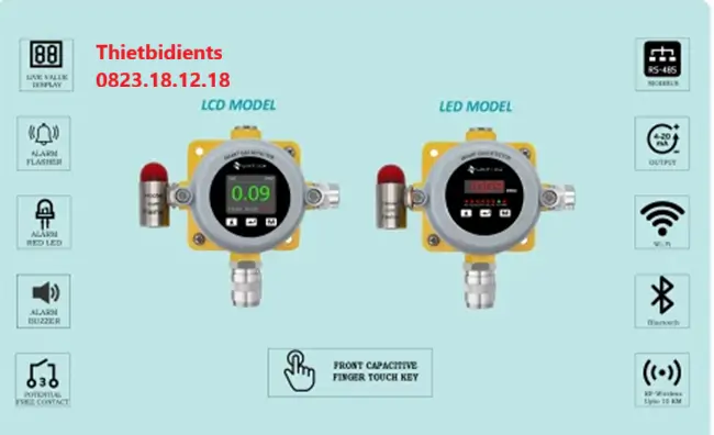 Đầu Báo Dò Gas Tích Hợp Còi Báo Chính Hãng
