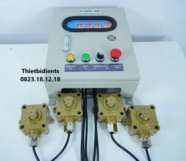 Đầu báo gas công nghiệp kết nối tủ điều khiển