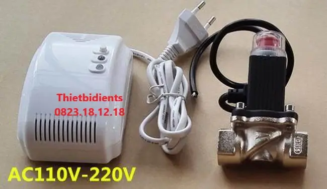 Thiết bị dò gas tự động đóng van điện từ