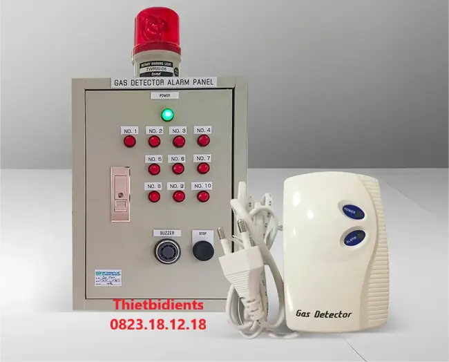 Thiết bị dò rò rỉ gas kết nối hệ thống trung tâm