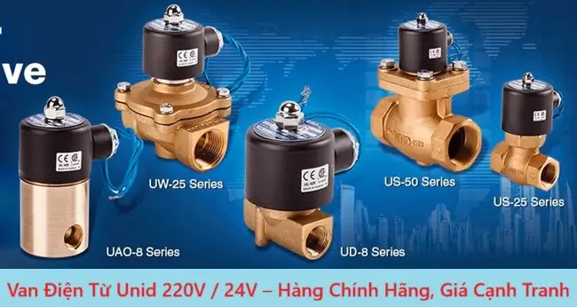 Van Điện Từ Unid 220V / 24V – Hàng Chính Hãng, Giá Cạnh Tranh 4 Van Điện Từ Unid 220V, 24V