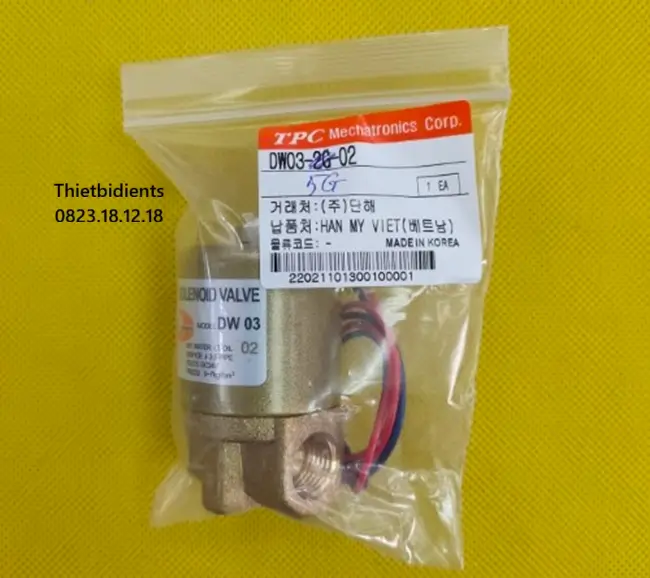 Van điện từ gas Hàn Quốc