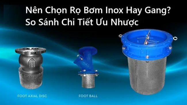 Nên Chọn Rọ Bơm Inox Hay Gang