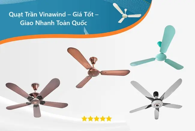 Quạt Trần Vinawind – Giá Tốt – Giao Nhanh Toàn Quốc 7 Quạt Trần Vinawind