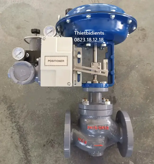 Van Cầu Công Nghiệp Chính Hãng | Inox, Gang, Hơi, Điều Khiển 16 Van cầu điều khiển khí nén