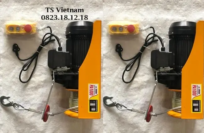 Bộ tời điện kèm rùa di động 6 Bộ tời điện kèm rùa di động tải trọng 1000kg
