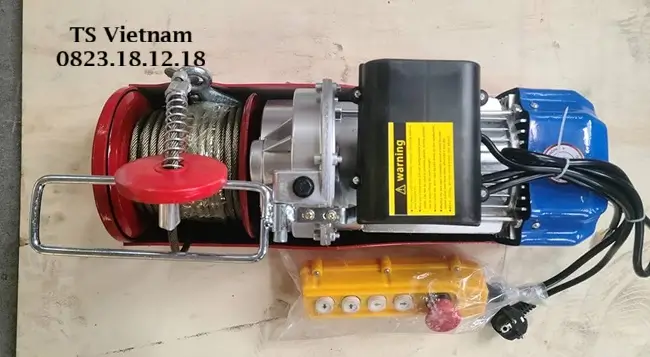 Bộ tời điện kèm rùa di động 7 Bộ tời điện kèm rùa di động tải trọng 1200kg