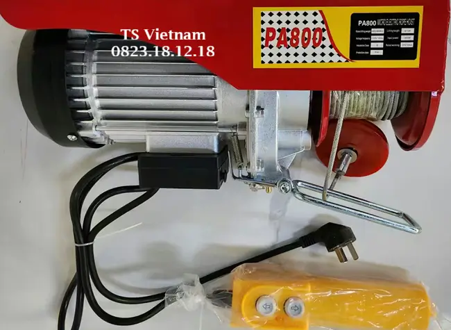 Bộ tời điện kèm rùa di động 5 Bộ tời điện kèm rùa di động tải trọng 800kg