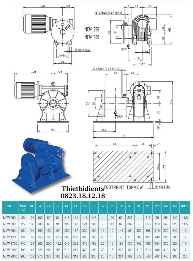 Tời điện mặt đất 4 Catalogue tời điện mặt đất