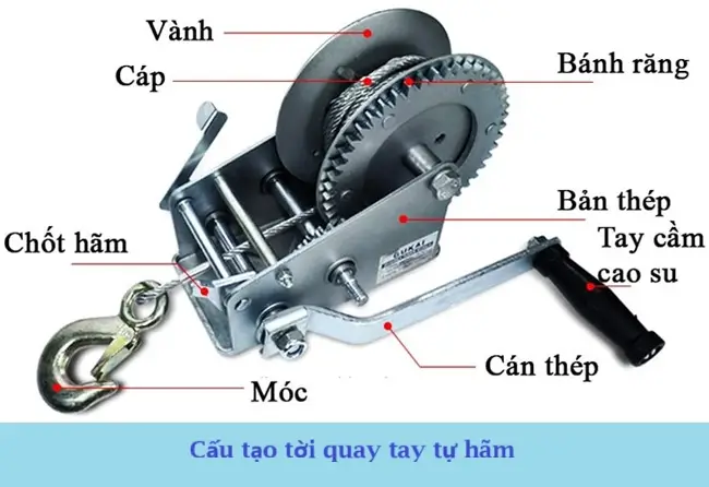 Tời quay tay tự hãm 3 Tời quay tay tự hãm