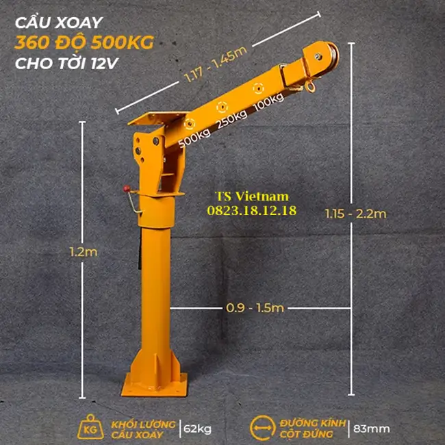 Khung cẩu xoay 360 độ 2 Khung cẩu xoay 360 độ