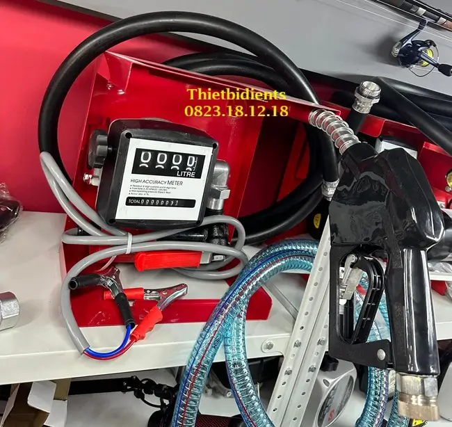 Kit bơm xăng dầu tự động 12V 4 Kit bơm xăng dầu 12V đồng hồ cơ
