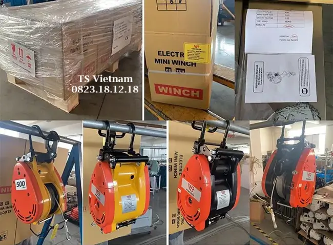 Máy tời điện treo 4 Máy tời điện treo 180kg