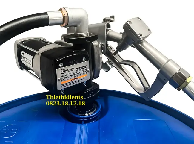 Bộ bơm xăng dầu cho thùng phuy 4 Bộ bơm xăng dầu cho thùng phuy 24V