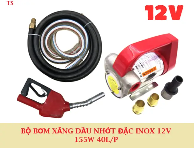 Bộ bơm xăng dầu nhớt đặc inox 6 Bộ bơm xăng dầu nhớt đặc inox