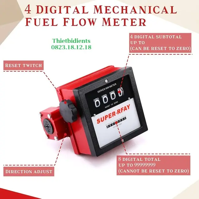 Đồng hồ đo xăng dầu DN20 5 Cấu tạo đồng hồ đo xăng dầu DN20