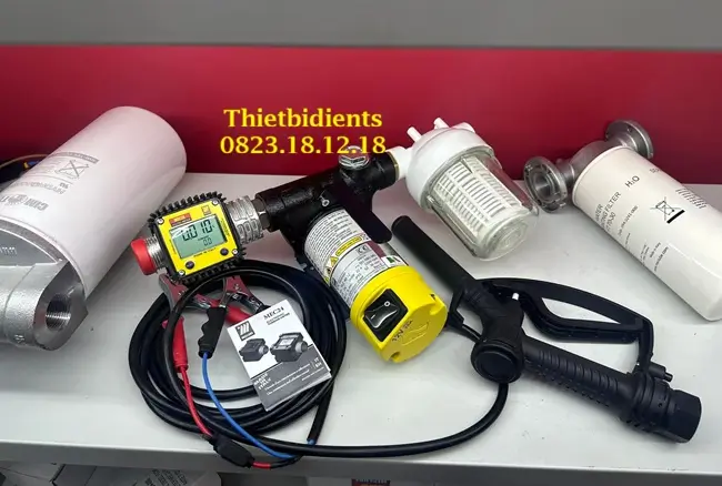 Kit bơm xăng dầu 8 Kit bơm xăng dầu gắn thùng phuy