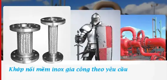 Khớp nối mềm inox gia công theo yêu cầu 16 Khớp nối mềm inox gia công theo yêu cầu