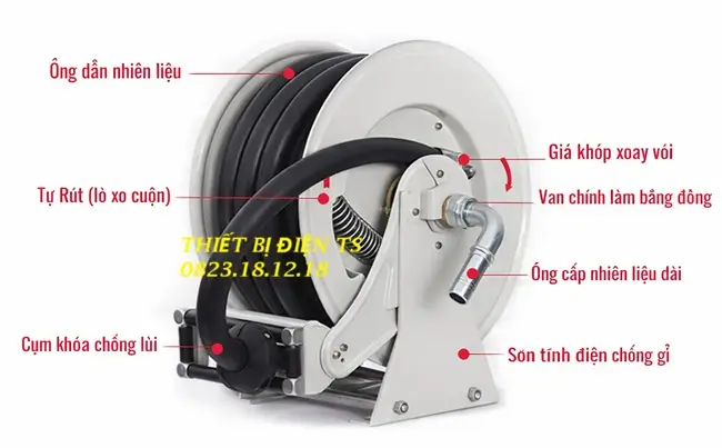 Rulo quấn dây dẫn xăng dầu 3 Cấu tạo Rulo quấn dây dẫn xăng dầu