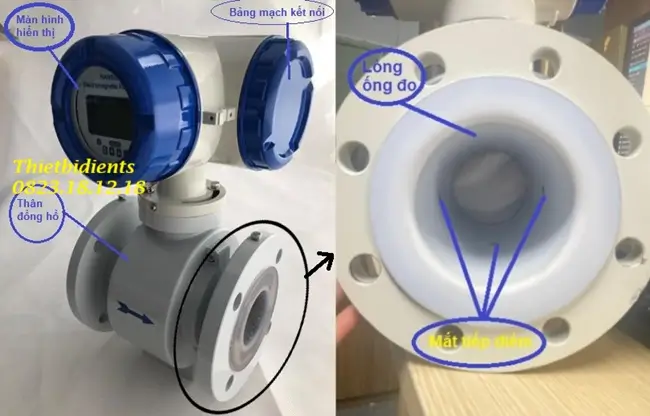 Đồng hồ đo nước điện tử Hansung 3 Cấu tạo đồng hồ đo nước điện tử Hansung