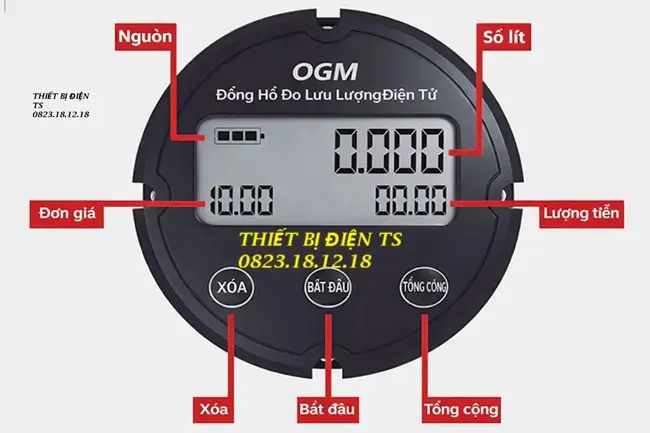 Đồng hồ đo xăng dầu điện tử OMG-25 3 Cấu tạo đồng hồ đo xăng dầu điện tử OMG-25