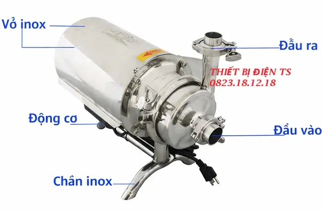 Cấu tạo máy bơm thực phẩm