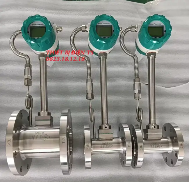 Đồng hồ đo hơi nóng bù nhiệt Vortex 4 Đồng hồ đo hơi nóng bù nhiệt Vortex lắp bích