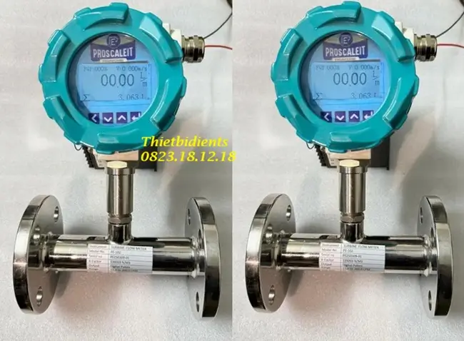 Đồng hồ đo lưu lượng tuabin lắp bích công nghiệp 