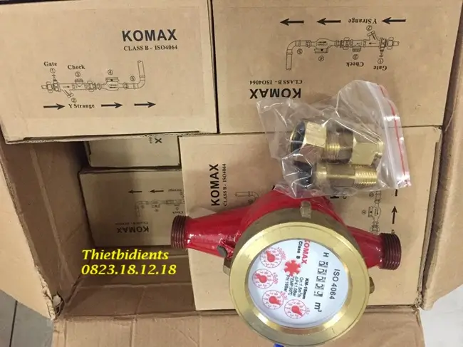 Đồng hồ đo nước Komax 7 Đồng hồ đo nước nóng Komax