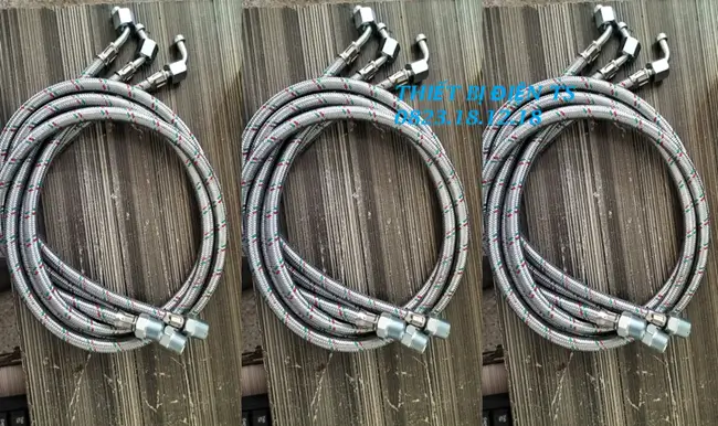 Ống cao su dẫn xăng dầu 4 Ống cao su dẫn xăng dầu bọc lưới thép áp lực cao