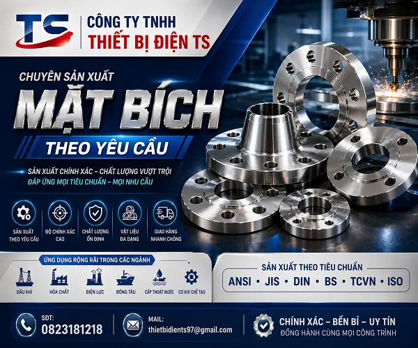 Công ty TNHH Thiết Bị Điện TS chuyên sản xuất mặt bích theo yêu cầu