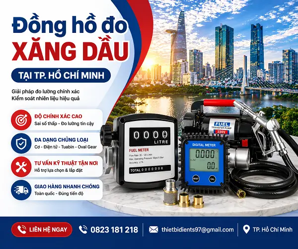 Đồng hồ đo lưu lượng xăng dầu tại Đà Nẵng