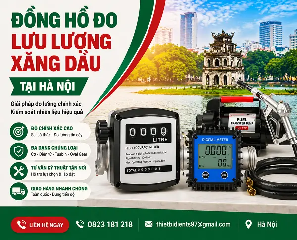Đồng hồ đo lưu lượng xăng dầu tại Hà Nội