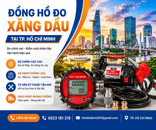 Đồng hồ đo lưu lượng xăng dầu tại TP HCM