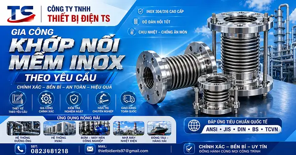 Gia công khớp nối mềm inox theo yêu cầu