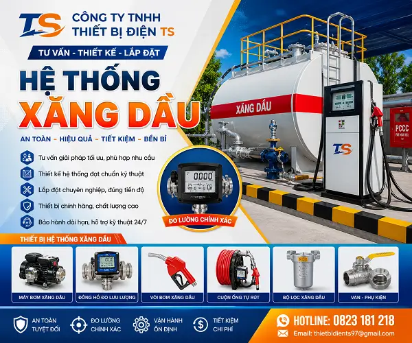 Công Ty TNHH Thiết Bị Điện TS chuyên lắp đặt hệ thống xăng dầu