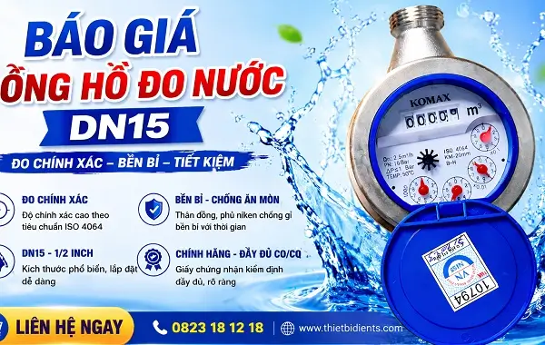 Báo giá đồng hồ nước DN15