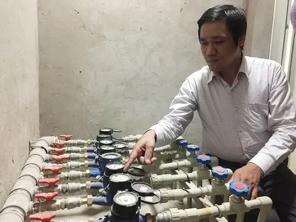 Cách lắp đặt đồng hồ nước chung cư mini