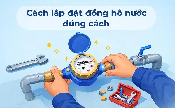 Cách lắp đặt đồng hồ nước đúng cách