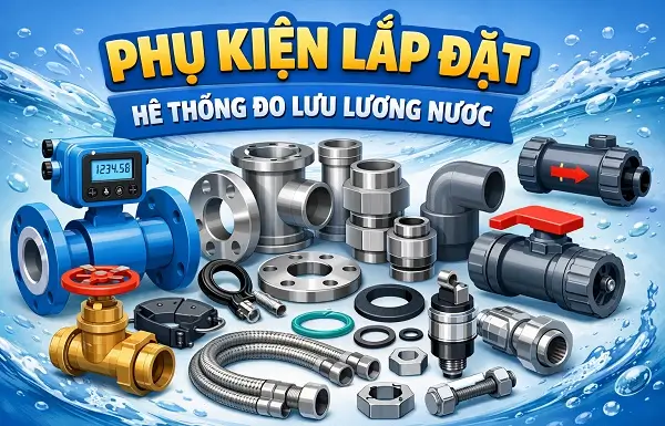 Phụ kiện lắp đặt đồng hồ đo lưu lượng nước