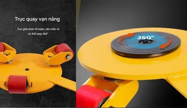 Con rùa lăn chuyển hàng 360 độ 4 Trục xoáy chịu lực con rùa chuyển hàng 360 độ